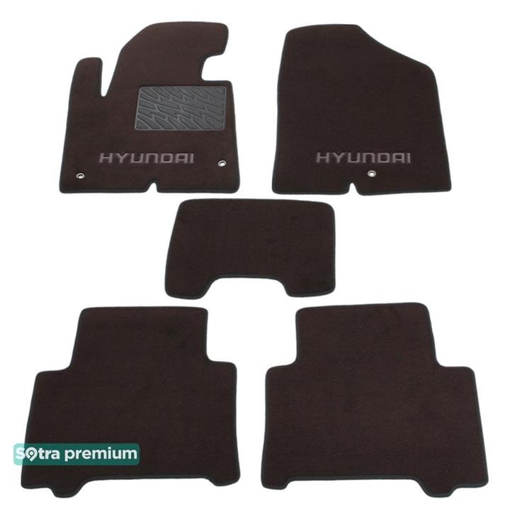 Sotra 07436-CH-CHOCO Interior mats Sotra two-layer brown for Hyundai Santa fe (2013-), set 07436CHCHOCO: Buy near me in Poland at 2407.PL - Good price!