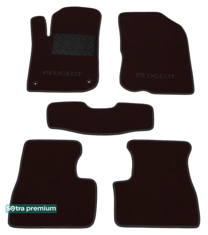 Sotra 07451-CH-CHOCO Interior mats Sotra two-layer brown for Peugeot 208 (2012-), set 07451CHCHOCO: Buy near me in Poland at 2407.PL - Good price!