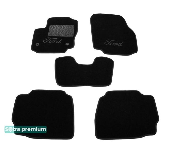 Sotra 07490-CH-BLACK Interior mats Sotra two-layer black for Ford Mondeo (2011-2014), set 07490CHBLACK: Buy near me in Poland at 2407.PL - Good price!