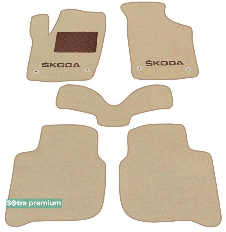 Sotra 07492-CH-BEIGE Interior mats Sotra two-layer beige for Skoda Rapid (2013-), set 07492CHBEIGE: Buy near me in Poland at 2407.PL - Good price!