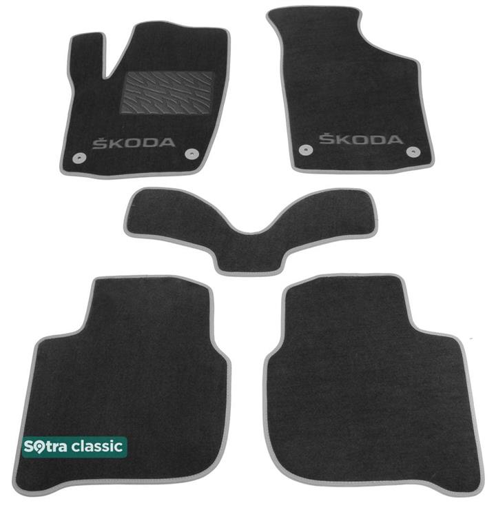 Sotra 07492-GD-GREY Interior mats Sotra two-layer gray for Skoda Rapid (2013-), set 07492GDGREY: Buy near me at 2407.PL in Poland at an Affordable price!