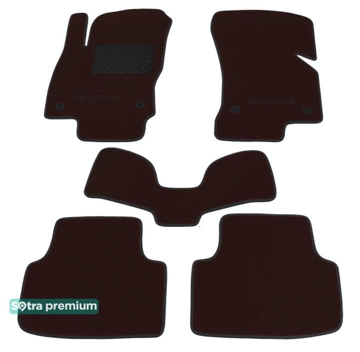 Sotra 07494-CH-CHOCO Interior mats Sotra two-layer brown for Skoda Octavia (2013-), set 07494CHCHOCO: Buy near me in Poland at 2407.PL - Good price!