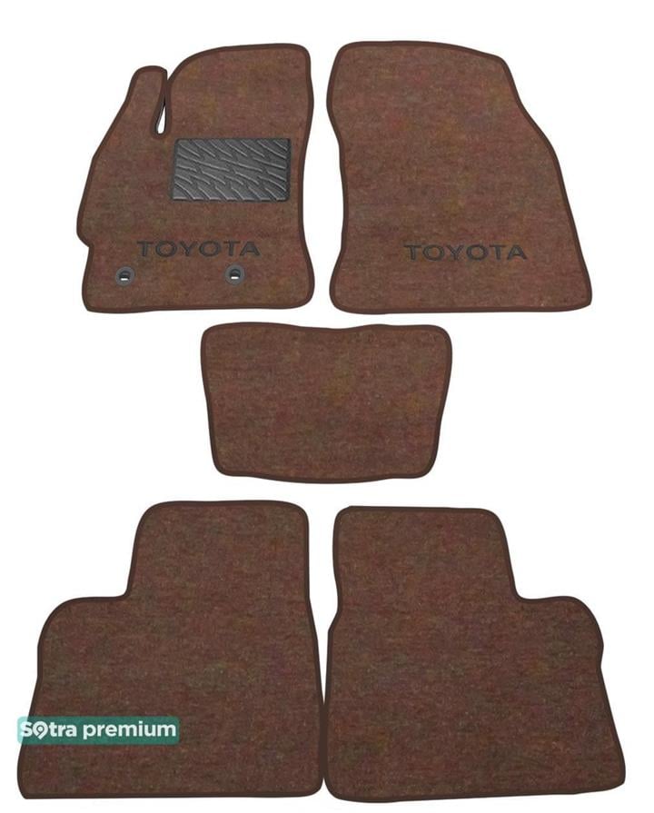 Sotra 07524-CH-CHOCO Interior mats Sotra two-layer brown for Toyota Corolla (2014-), set 07524CHCHOCO: Buy near me in Poland at 2407.PL - Good price!