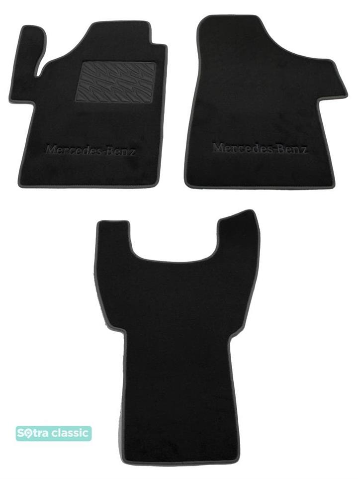 Sotra 07539-GD-BLACK Interior mats Sotra two-layer black for Mercedes Vito / viano (2003-2014), set 07539GDBLACK: Buy near me in Poland at 2407.PL - Good price!
