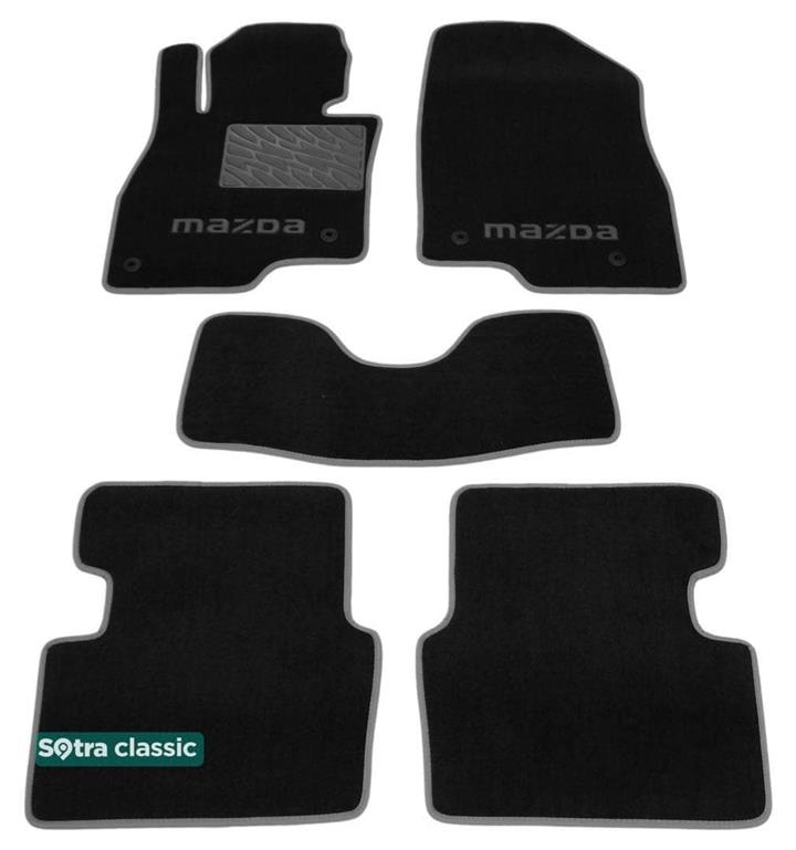 Sotra 07569-GD-BLACK Interior mats Sotra two-layer black for Mazda 3 (2014-), set 07569GDBLACK: Buy near me in Poland at 2407.PL - Good price!
