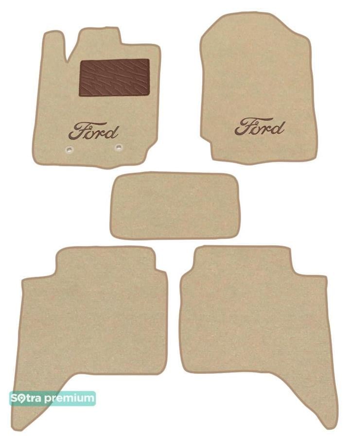 Sotra 08551-CH-BEIGE Interior mats Sotra two-layer beige for Ford Ranger (2012-), set 08551CHBEIGE: Buy near me in Poland at 2407.PL - Good price!