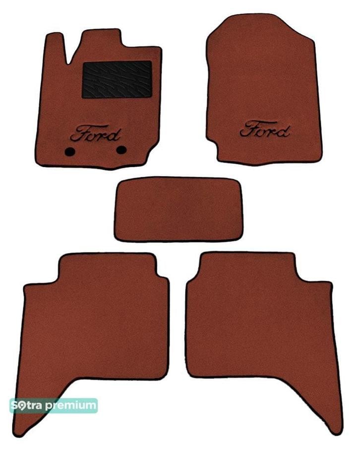 Sotra 08551-CH-TERRA Interior mats Sotra two-layer terracotta for Ford Ranger (2012-), set 08551CHTERRA: Buy near me in Poland at 2407.PL - Good price!