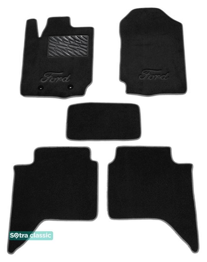 Sotra 08551-GD-BLACK Interior mats Sotra two-layer black for Ford Ranger (2012-), set 08551GDBLACK: Buy near me in Poland at 2407.PL - Good price!