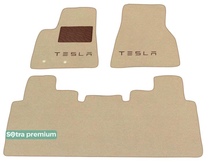 Sotra 08562-CH-BEIGE Interior mats Sotra two-layer beige for Tesla Model s (2012-2014), set 08562CHBEIGE: Buy near me in Poland at 2407.PL - Good price!