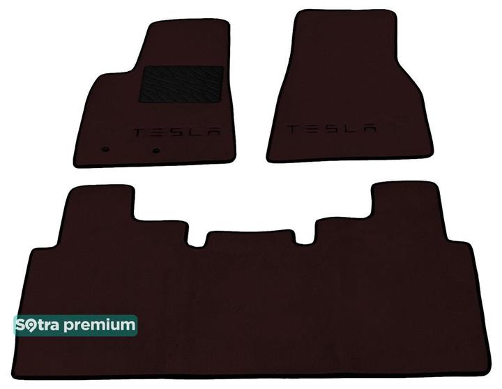 Sotra 08562-CH-CHOCO Interior mats Sotra two-layer brown for Tesla Model s (2012-2014), set 08562CHCHOCO: Buy near me in Poland at 2407.PL - Good price!