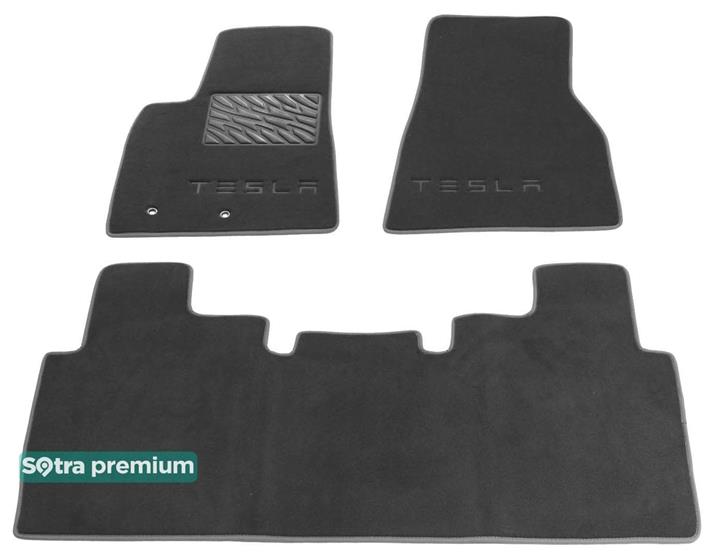 Sotra 08562-CH-GREY Interior mats Sotra two-layer gray for Tesla Model s (2012-2014), set 08562CHGREY: Buy near me in Poland at 2407.PL - Good price!