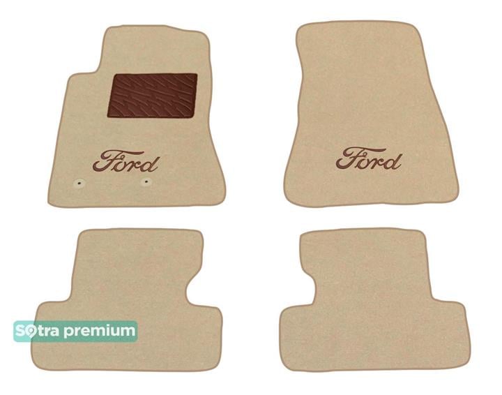 Sotra 08615-CH-BEIGE Interior mats Sotra two-layer beige for Ford Mustang (2015-), set 08615CHBEIGE: Buy near me in Poland at 2407.PL - Good price!