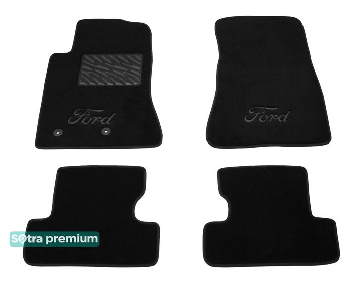 Sotra 08615-CH-BLACK Interior mats Sotra two-layer black for Ford Mustang (2015-), set 08615CHBLACK: Buy near me in Poland at 2407.PL - Good price!