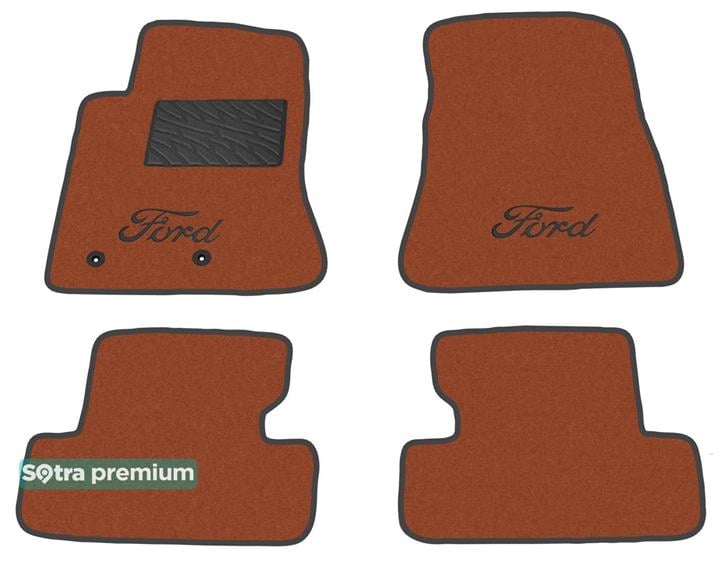 Sotra 08615-CH-TERRA Interior mats Sotra two-layer terracotta for Ford Mustang (2015-), set 08615CHTERRA: Buy near me in Poland at 2407.PL - Good price!
