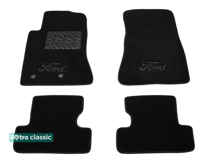 Sotra 08615-GD-BLACK Interior mats Sotra two-layer black for Ford Mustang (2015-), set 08615GDBLACK: Buy near me in Poland at 2407.PL - Good price!