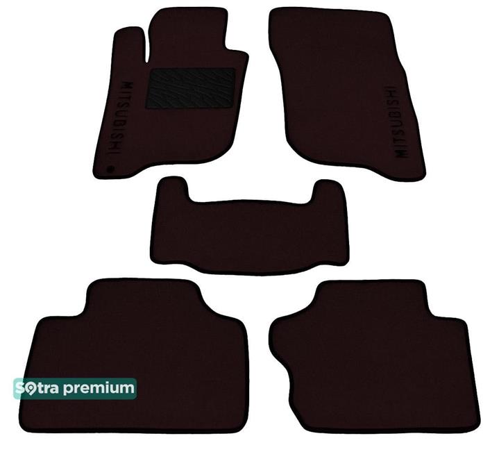 Sotra 08655-CH-CHOCO Interior mats Sotra two-layer brown for Mitsubishi Pajero sport (2016-), set 08655CHCHOCO: Buy near me in Poland at 2407.PL - Good price!
