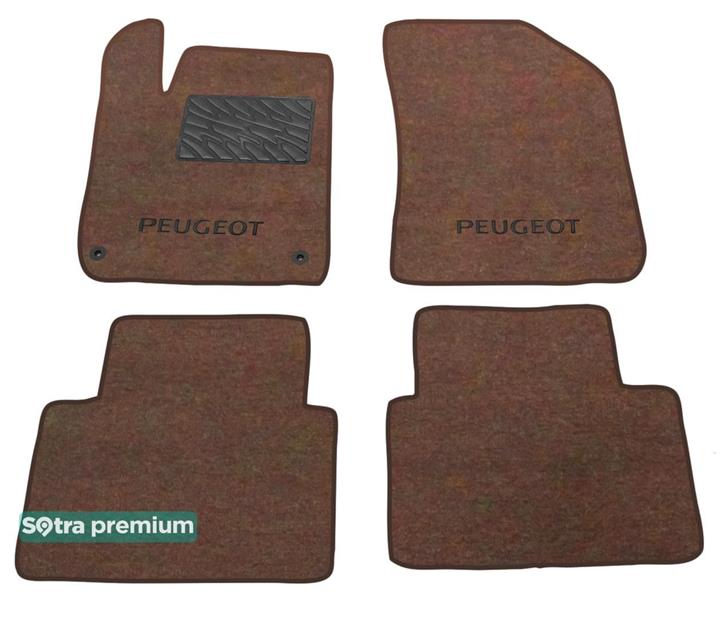 Sotra 08660-CH-CHOCO Interior mats Sotra two-layer brown for Peugeot 308 (2014-), set 08660CHCHOCO: Buy near me in Poland at 2407.PL - Good price!