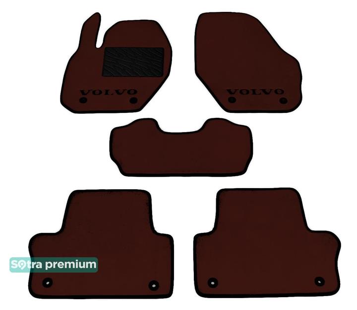Sotra 08664-CH-CHOCO Interior mats Sotra two-layer brown for Volvo Xc60 (2013-2016), set 08664CHCHOCO: Buy near me in Poland at 2407.PL - Good price!