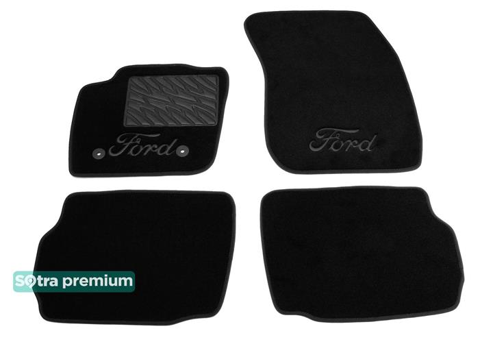 Sotra 08676-CH-BLACK Interior mats Sotra two-layer black for Ford Mondeo (2014-), set 08676CHBLACK: Buy near me in Poland at 2407.PL - Good price!