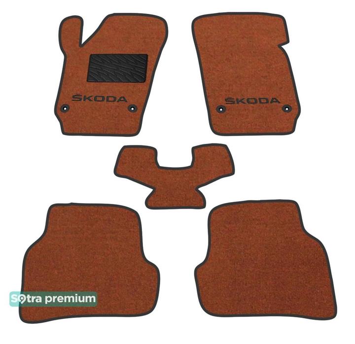 Sotra 08704-CH-TERRA Interior mats Sotra two-layer terracotta for Skoda Fabia (2015-), set 08704CHTERRA: Buy near me at 2407.PL in Poland at an Affordable price!