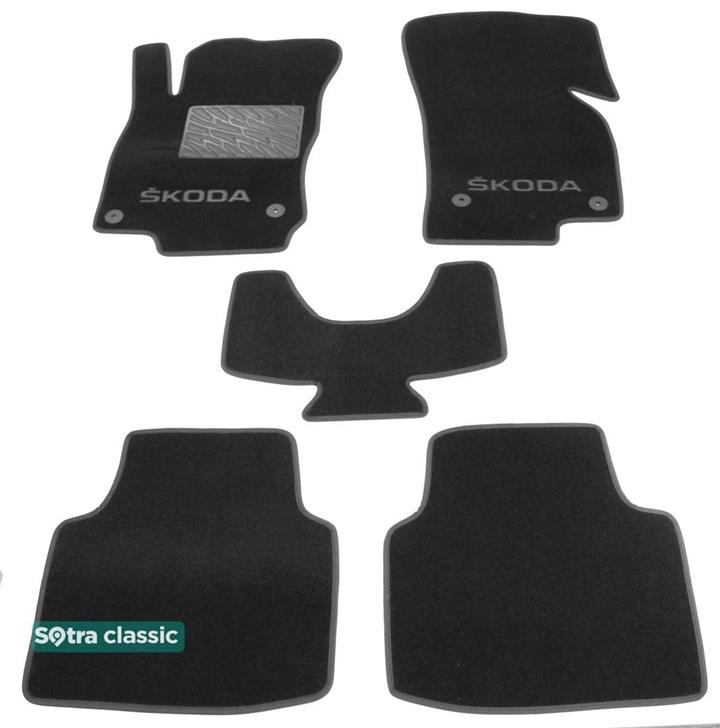 Sotra 08705-GD-BLACK Килимки салону Sotra двошарові чорні для Skoda Superb (2015-), комплект 08705GDBLACK: Приваблива ціна - Купити у Польщі на 2407.PL!