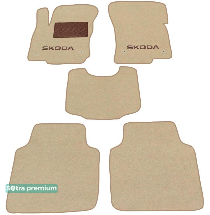 Sotra 08706-CH-BEIGE Interior mats Sotra two-layer beige for Skoda Kodiaq (2016-), set 08706CHBEIGE: Buy near me in Poland at 2407.PL - Good price!