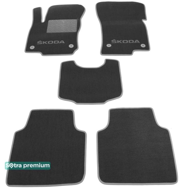 Sotra 08706-CH-GREY Interior mats Sotra two-layer gray for Skoda Kodiaq (2016-), set 08706CHGREY: Buy near me in Poland at 2407.PL - Good price!