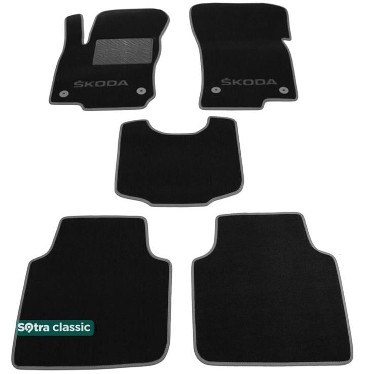 Sotra 08706-GD-BLACK Interior mats Sotra two-layer black for Skoda Kodiaq (2016-), set 08706GDBLACK: Buy near me in Poland at 2407.PL - Good price!