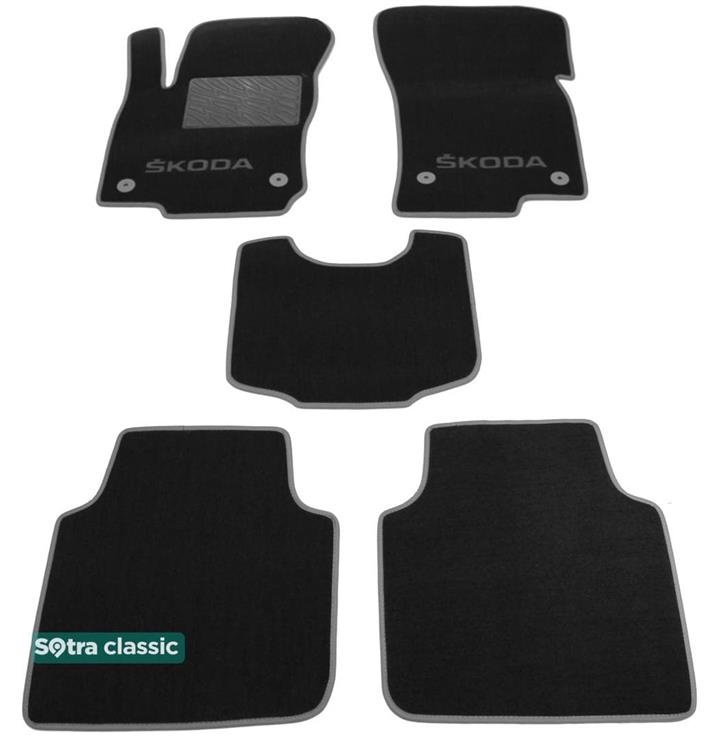 Sotra 08706-GD-GREY Interior mats Sotra two-layer gray for Skoda Kodiaq (2016-), set 08706GDGREY: Buy near me in Poland at 2407.PL - Good price!