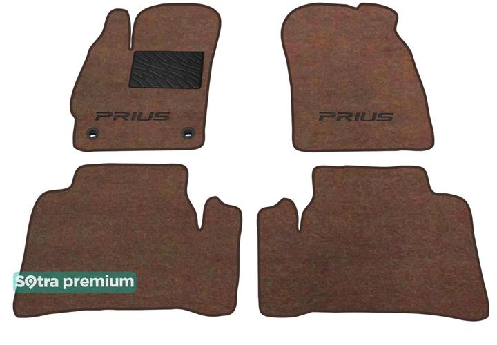 Sotra 08710-CH-CHOCO Interior mats Sotra two-layer brown for Toyota Prius (2012-2015), set 08710CHCHOCO: Buy near me in Poland at 2407.PL - Good price!