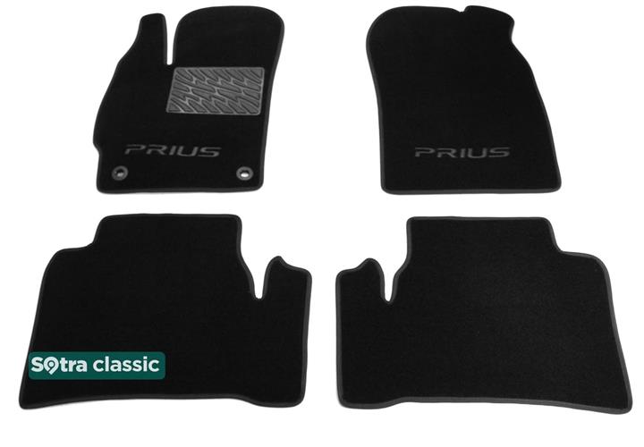 Sotra 08710-GD-BLACK Interior mats Sotra two-layer black for Toyota Prius (2012-2015), set 08710GDBLACK: Buy near me in Poland at 2407.PL - Good price!