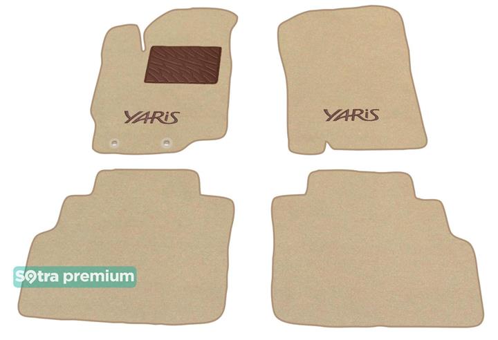Sotra 08711-CH-BEIGE Interior mats Sotra two-layer beige for Toyota Yaris (2011-), set 08711CHBEIGE: Buy near me in Poland at 2407.PL - Good price!
