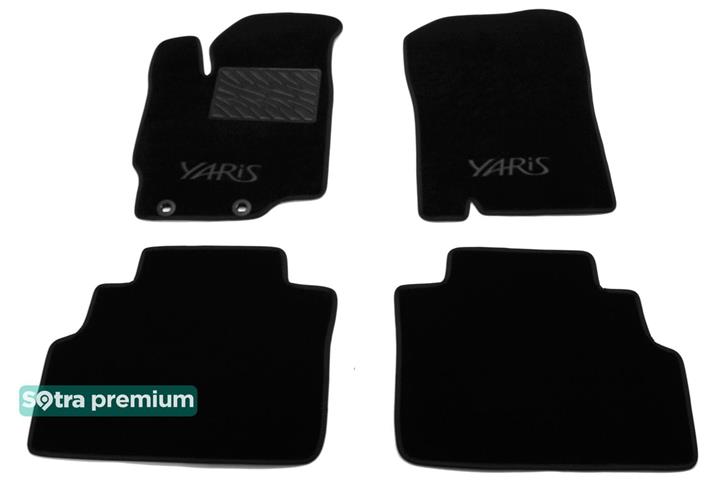 Sotra 08711-CH-BLACK Interior mats Sotra two-layer black for Toyota Yaris (2011-), set 08711CHBLACK: Buy near me in Poland at 2407.PL - Good price!