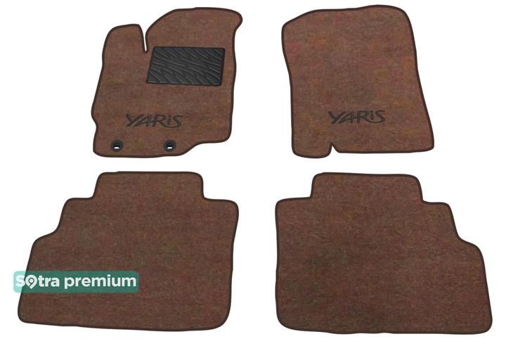 Sotra 08711-CH-CHOCO Interior mats Sotra two-layer brown for Toyota Yaris (2011-), set 08711CHCHOCO: Buy near me in Poland at 2407.PL - Good price!