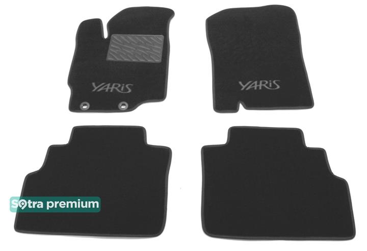Sotra 08711-CH-GREY Interior mats Sotra two-layer gray for Toyota Yaris (2011-), set 08711CHGREY: Buy near me in Poland at 2407.PL - Good price!