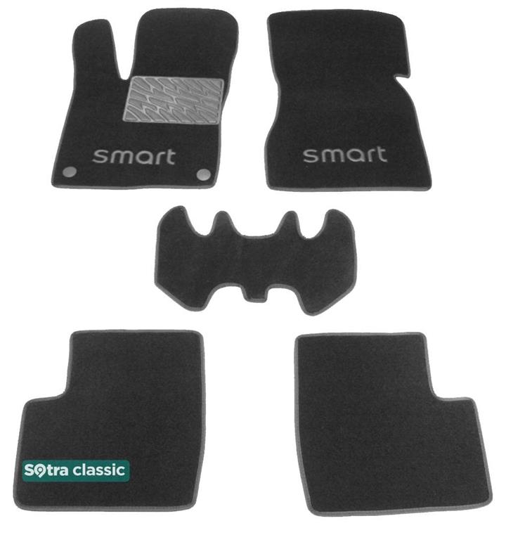 Sotra 08749-GD-GREY Interior mats Sotra two-layer gray for Smart Forfour (2014-), set 08749GDGREY: Buy near me in Poland at 2407.PL - Good price!