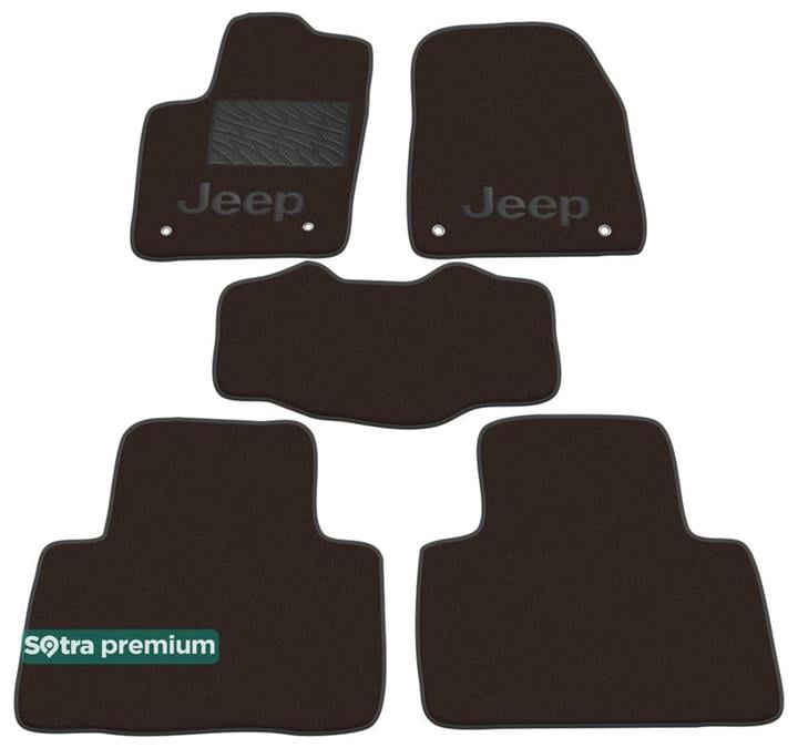 Sotra 07236-6-CH-CHOCO Interior mats Sotra two-layer brown for Jeep Grand cherokee (2014-), set 072366CHCHOCO: Buy near me in Poland at 2407.PL - Good price!