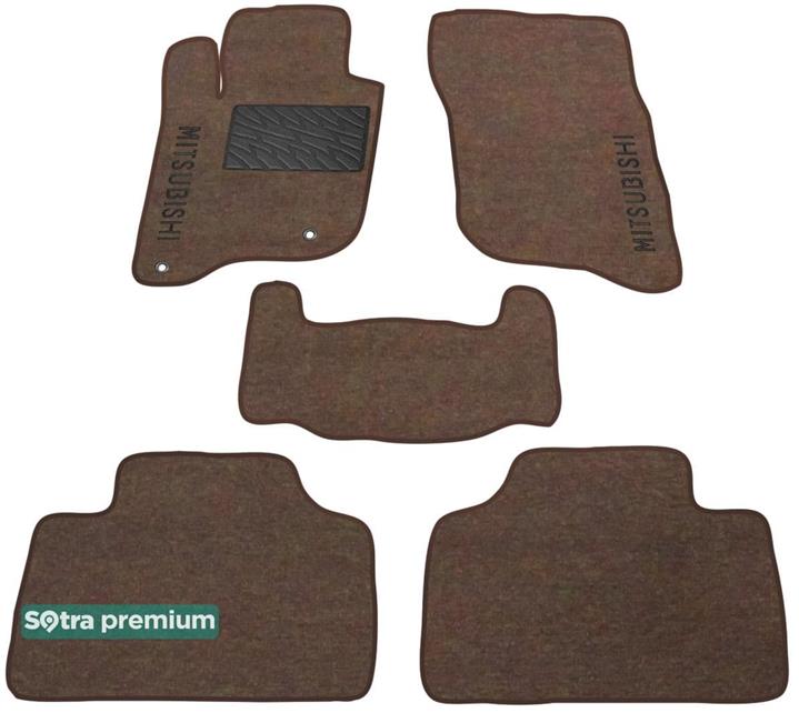 Sotra 08655-6-CH-CHOCO Interior mats Sotra two-layer brown for Mitsubishi Pajero sport (2016-), set 086556CHCHOCO: Buy near me in Poland at 2407.PL - Good price!