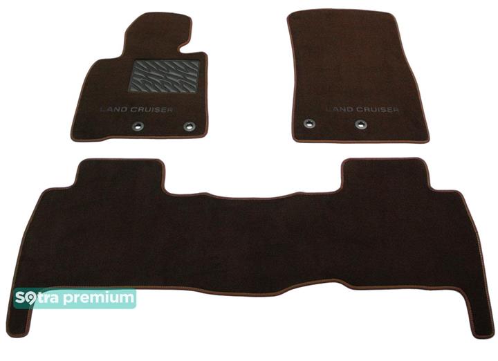 Sotra 08801-CH-CHOCO Interior mats Sotra two-layer brown for Toyota Land cruiser (2016-), set 08801CHCHOCO: Buy near me in Poland at 2407.PL - Good price!