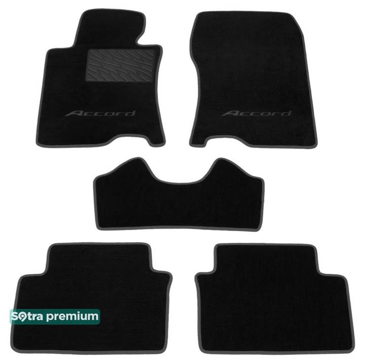 Sotra 06970-6-CH-BLACK Interior mats Sotra two-layer black for Honda Accord eu (2008-2015), set 069706CHBLACK: Buy near me at 2407.PL in Poland at an Affordable price!