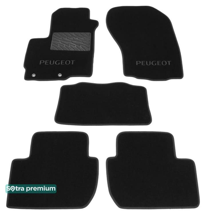 Sotra 06728-7-CH-BLACK Килимки салону Sotra двошарові чорні для Peugeot 4007 (2007-2012), комплект 067287CHBLACK: Купити у Польщі - Добра ціна на 2407.PL!