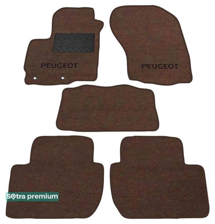 Sotra 06728-7-CH-CHOCO Interior mats Sotra two-layer brown for Peugeot 4007 (2007-2012), set 067287CHCHOCO: Buy near me in Poland at 2407.PL - Good price!