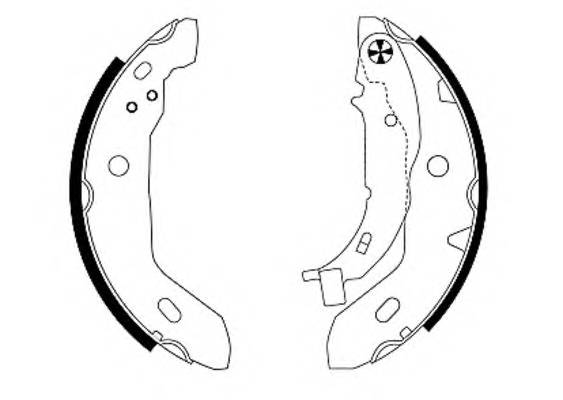 Mercedes A 168 420 03 20 Brake shoe set A1684200320: Buy near me at 2407.PL in Poland at an Affordable price!