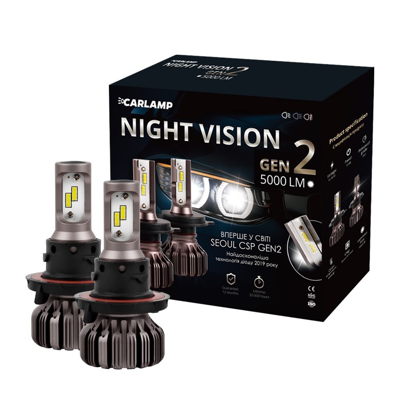 Carlamp NVGH13 LED bulbs kit Carlamp Night Vision Gen2 H13 12V 25W 5500K (2 pc.) NVGH13: Buy near me in Poland at 2407.PL - Good price!