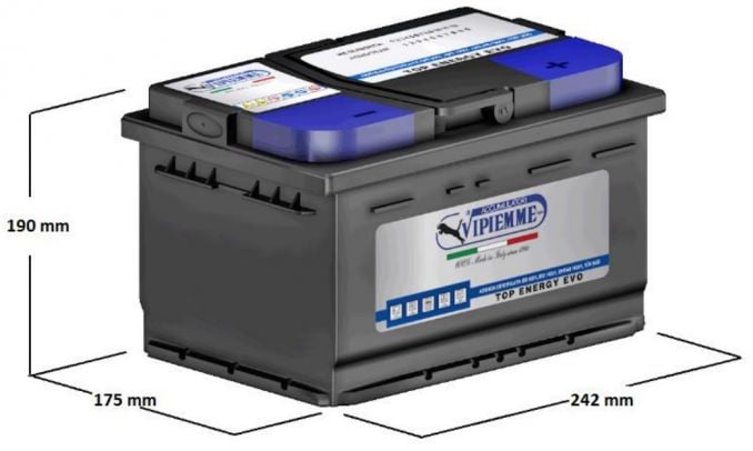 Vipiemme B068C Battery VIPIEMME 12V 65AH 540A(EN) R+ B068C: Buy near me in Poland at 2407.PL - Good price!