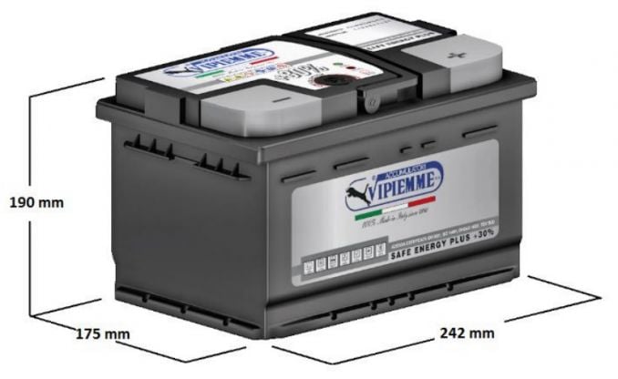 Vipiemme B858C Battery VIPIEMME 12V 65AH 630A(EN) R+ B858C: Buy near me in Poland at 2407.PL - Good price!