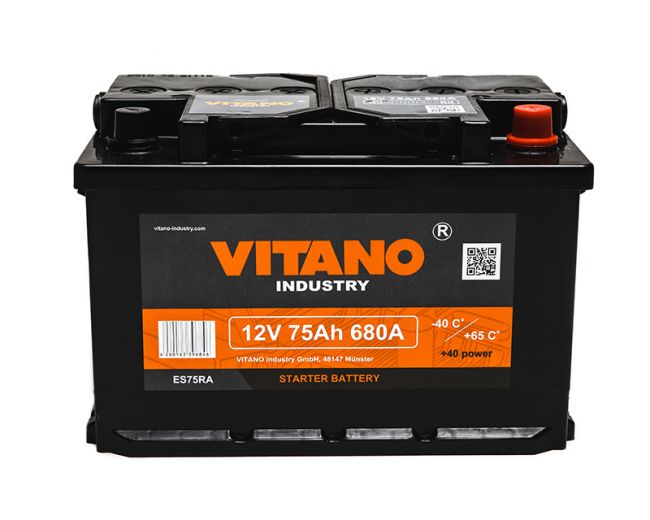 Vitano VB75 Акумулятор VITANO 12В 75Ач 680А(EN) R+ VB75: Приваблива ціна - Купити у Польщі на 2407.PL!