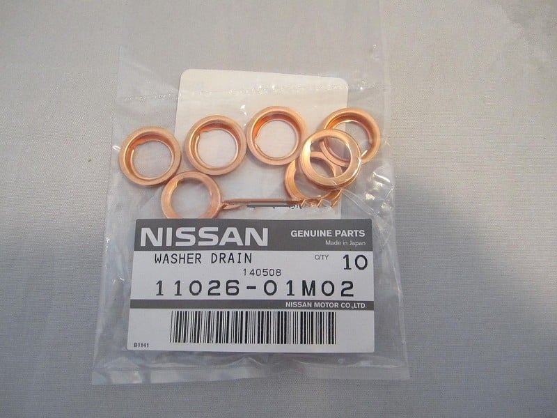 Pierścień uszczelniający korka spustowego oleju Nissan 11026-01M02