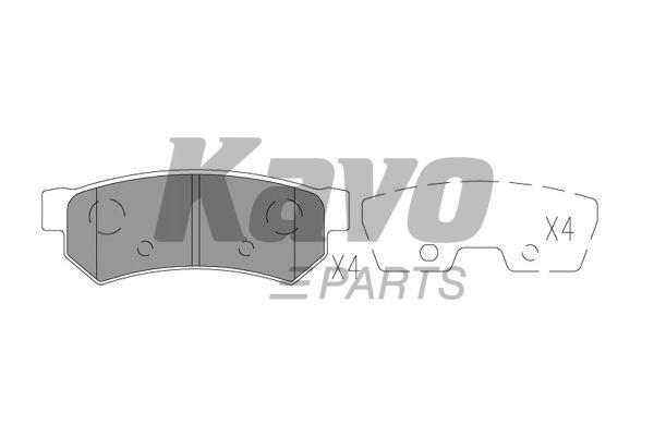 Тормозные колодки дисковые задние, комплект Kavo parts KBP-1020