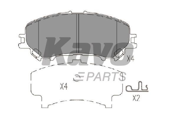 Klocki hamulcowe przód, komplet Kavo parts KBP-6614